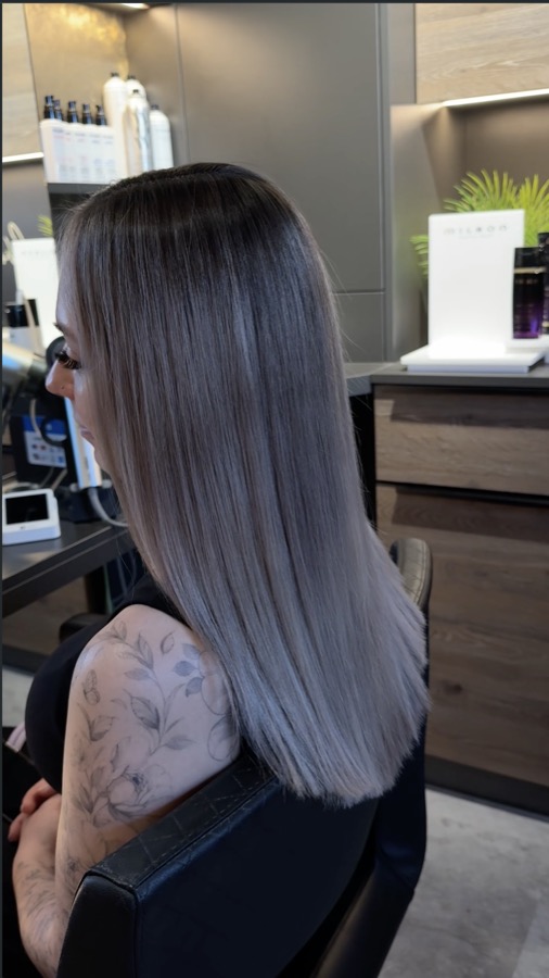 Nachher – kühles, klares Blond